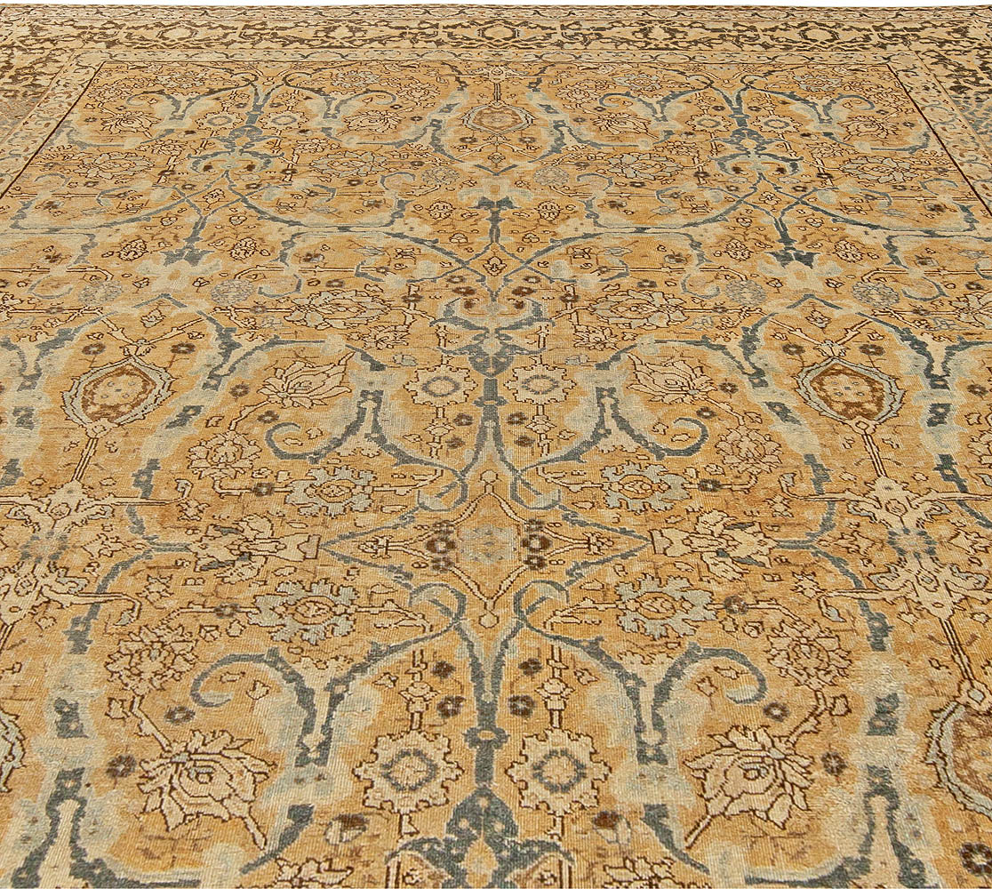 Authentic Persian Tabriz Botanic Handwoven Wool Rug BB5516
