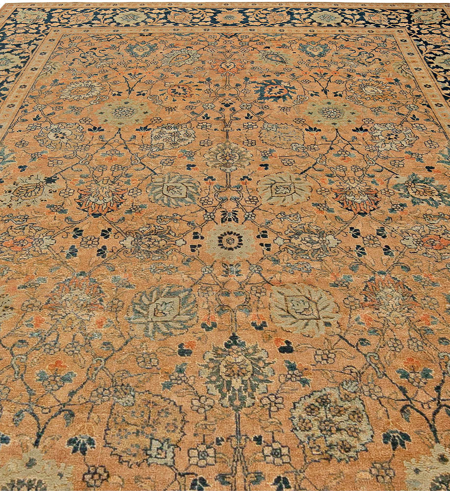 Antique Persian Tabriz Handwoven Wool Rug BB5519