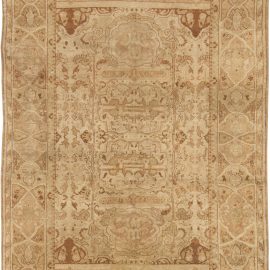 Amritsar Indian Antique Allover Light Beige Hand-Knotted Wool Carpet – Circa 1900 BB1784