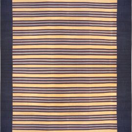 Oversized Indian Dhurrie Vintage Geometric Cream Beige Flatweave Cotton Rug BB6194