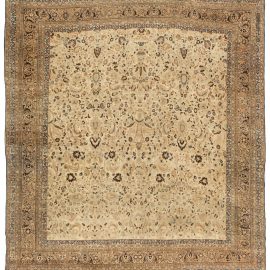 Fine Antique Persian Khorassan Botanic Handmade Wool Rug BB3662