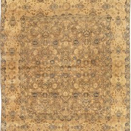 Antique Persian Kirman Botanic Handmade Wool Rug BB4689
