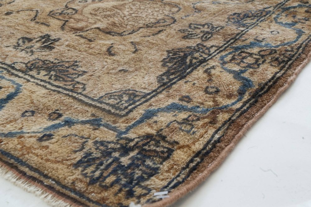 Antique Persian Kirman Botanic Handmade Wool Rug BB4689