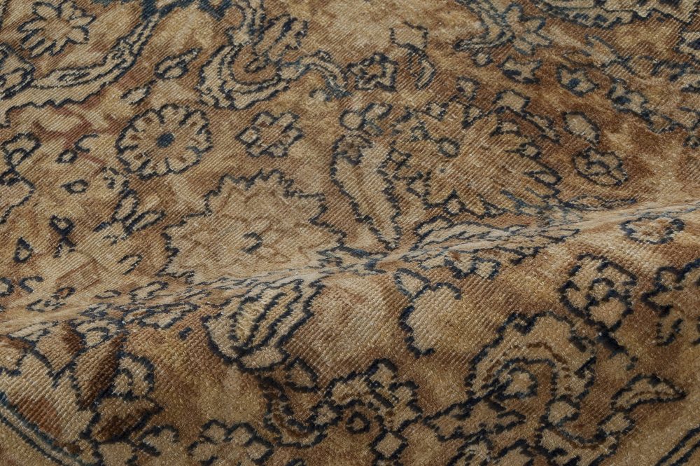Antique Persian Kirman Botanic Handmade Wool Rug BB4689