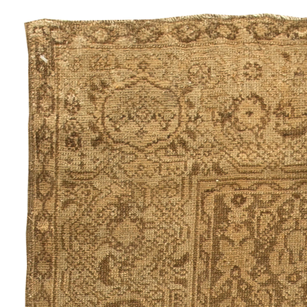 1900s Persian Malayer Floral Design Handmade Wool Rug BB5047
