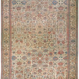 Fine Antique Persian Sultanabad Botanic Colorful Handwoven Wool Rug BB4605