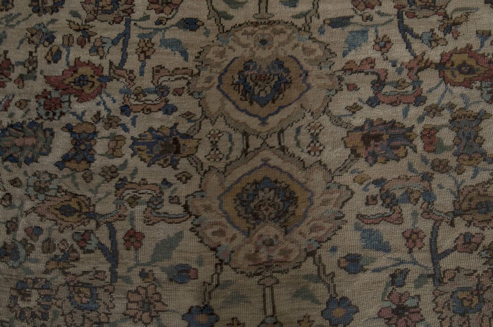 Fine Antique Persian Sultanabad Botanic Colorful Handwoven Wool Rug BB4605