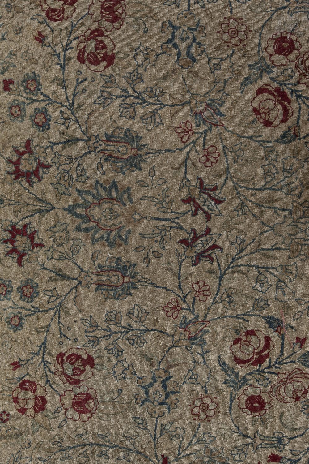 Antique Persian Tabriz Botanic Handmade Wool Rug BB2849