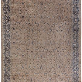 Antique Tabriz Persian Allover Warm Tan Hand-Knotted Wool Rug – Circa 1900 BB5927