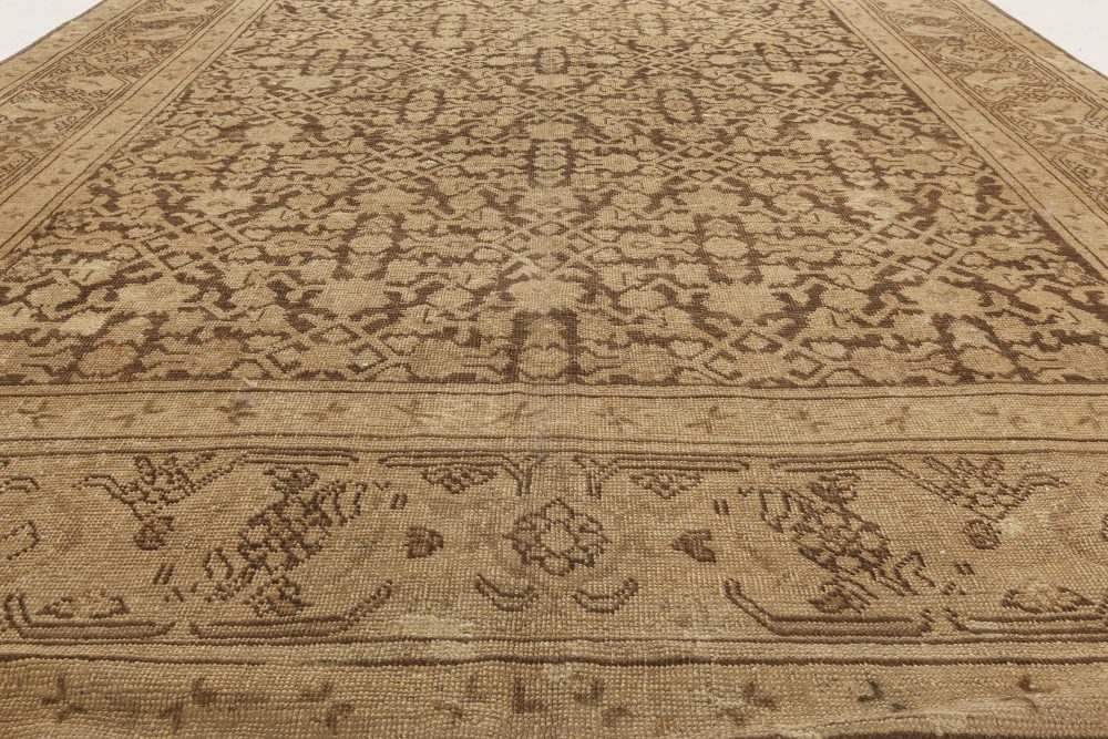 Early 20th Century Karabagh Brown and Beige Handmade Wool Rug BB4645