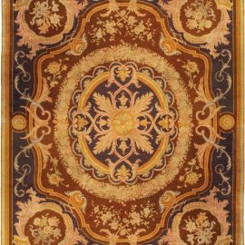 Extra Large Savonnerie Botanic Handmade Wool Rug BB5125