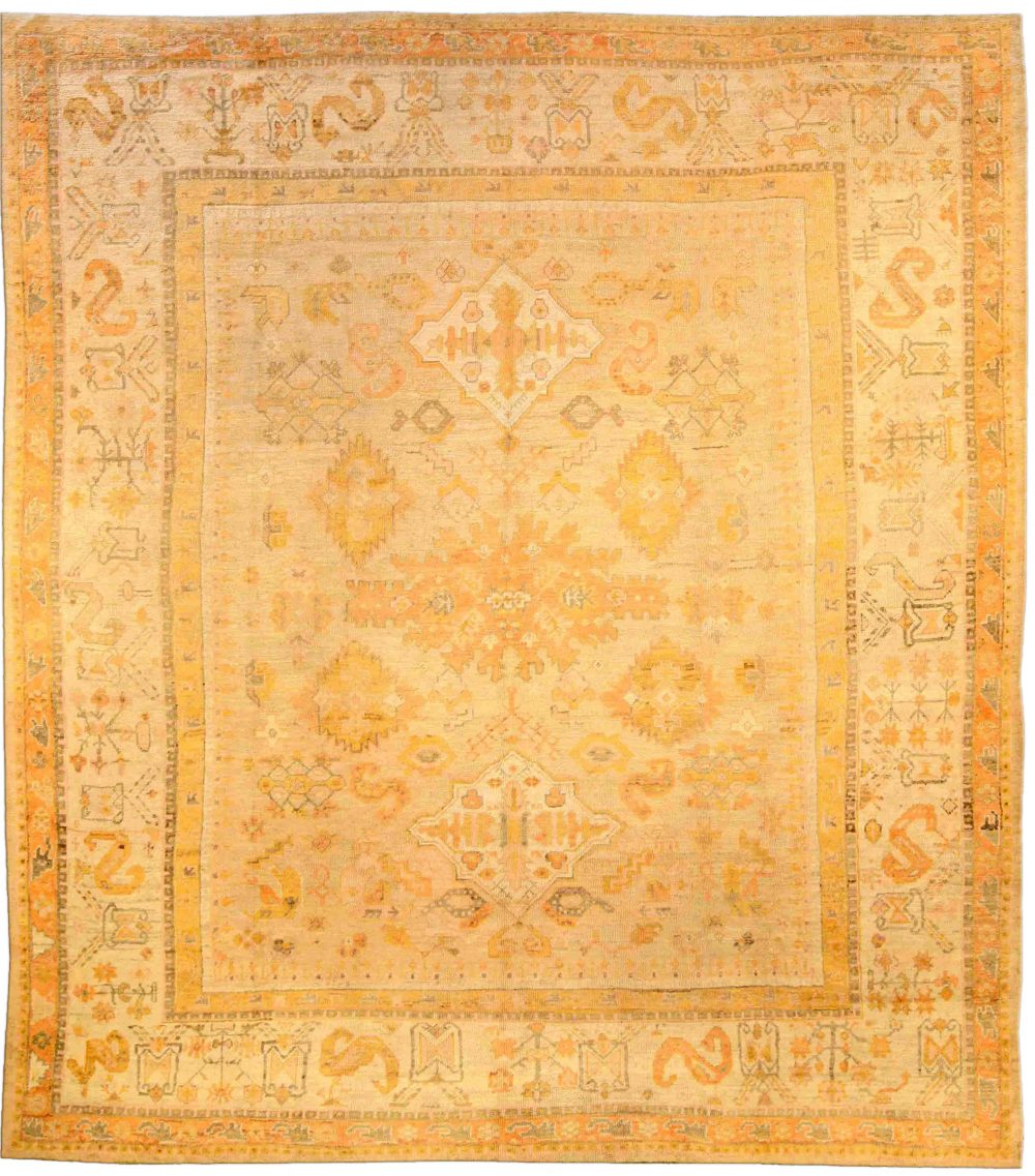 Antique Turkish Oushak Rug BB3872