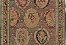 1900s <mark class='searchwp-highlight'>Karabagh</mark> Botanic Dusty Rose Handmade Wool Carpet BB6028