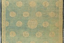 Authentic 19th Century Large <mark class='searchwp-highlight'>Chinese</mark> Green Handwoven Wool Rug (Size Adjusted) BB5887