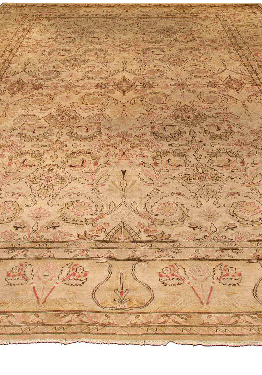 Fine Antique Indian Amritsar Handmade Carpet (Size Adjusted) BB4269