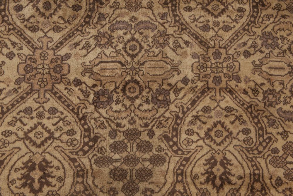 Fine Antique Indian Amritsar Brown Carpet BB3706