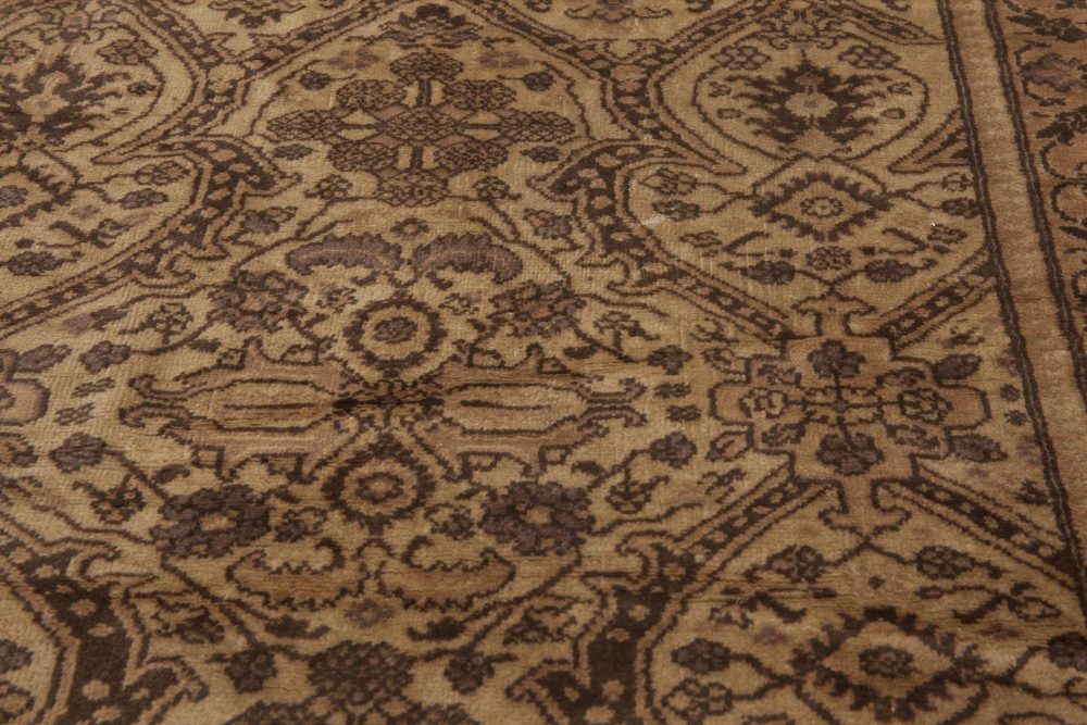 Fine Antique Indian Amritsar Brown Carpet BB3706