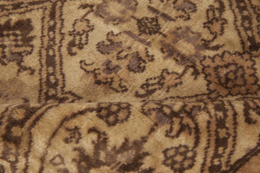 Fine Antique Indian Amritsar Brown Carpet BB3706