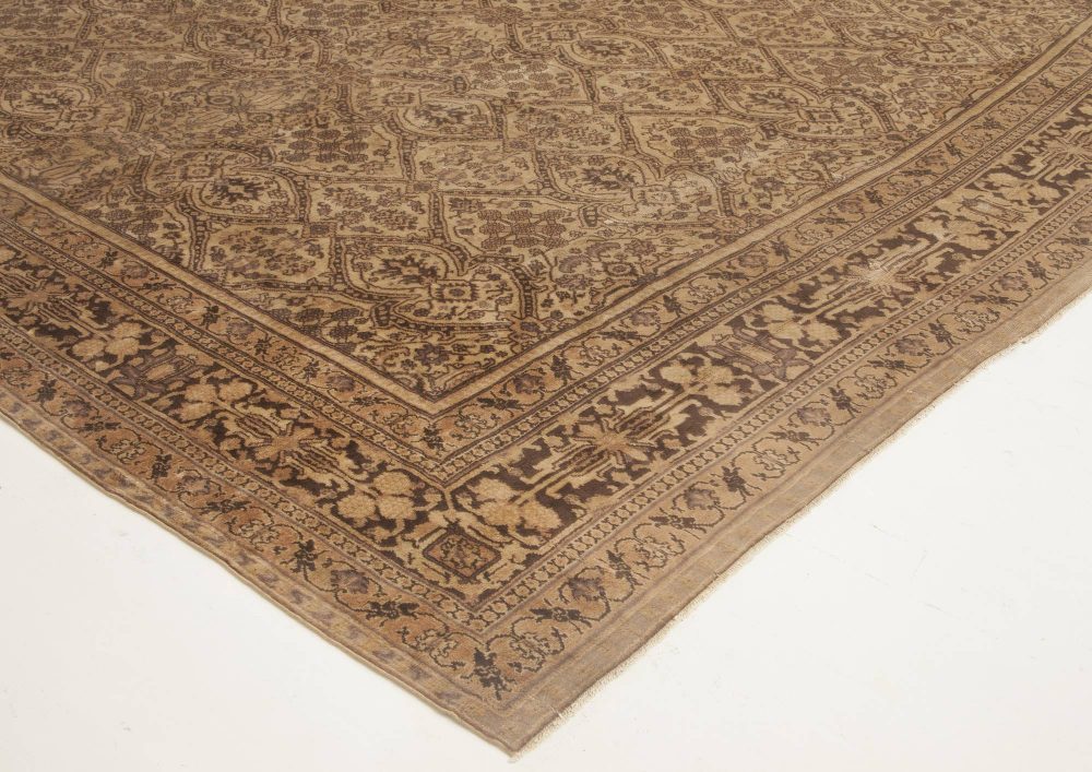 Fine Antique Indian Amritsar Brown Carpet BB3706