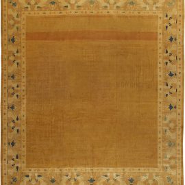 Antique Indian Allover Warm Tan Hand-Knotted Wool Rug – Circa 1920 Lahore BB1908