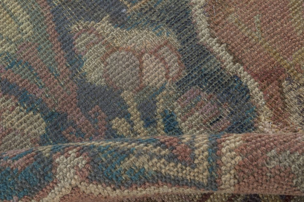 Authentic 17th Century Narrow Cairene Dusty Rose Handmade Wool Runner BB3402