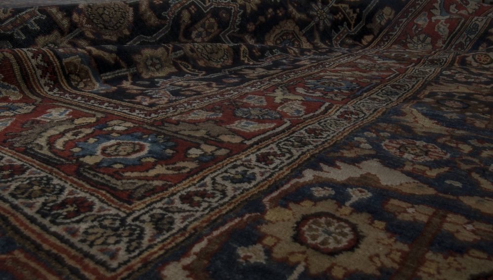 Fine Antique Persian Feraghan Botanic Hand Knotted Wool Rug BB0501