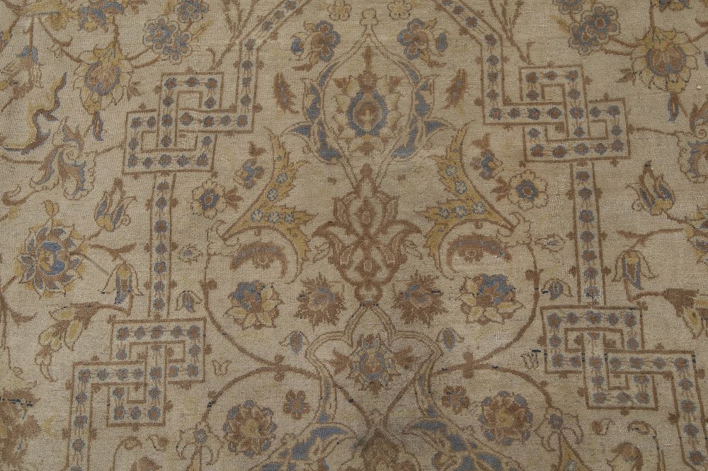Antique Persian Kashan Botanic Rug BB2998