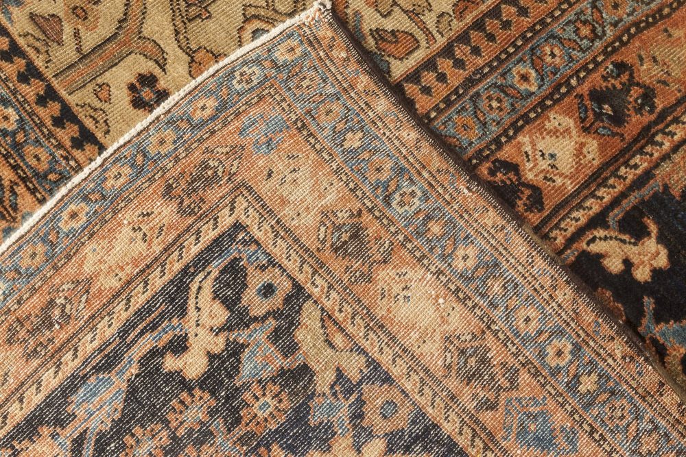 Oversized Fine Antique Persian Sultanabad Botanic Handmade Wool Rug BB0472