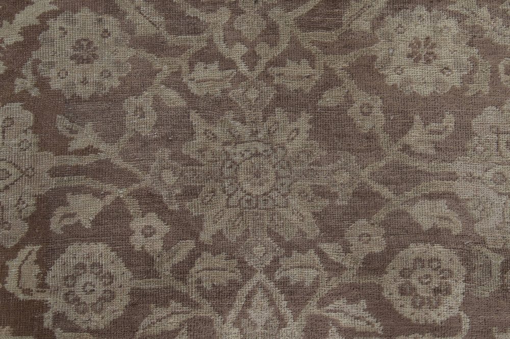 Fine Antique Persian Sultanabad Brown Handmade Wool Rug BB5948