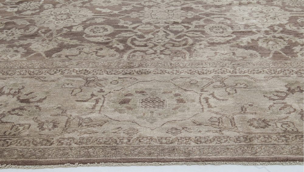 Fine Antique Persian Sultanabad Brown Handmade Wool Rug BB5948