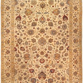 Fine Antique Persian Tabriz Botanic Handmade Wool Carpet BB4295