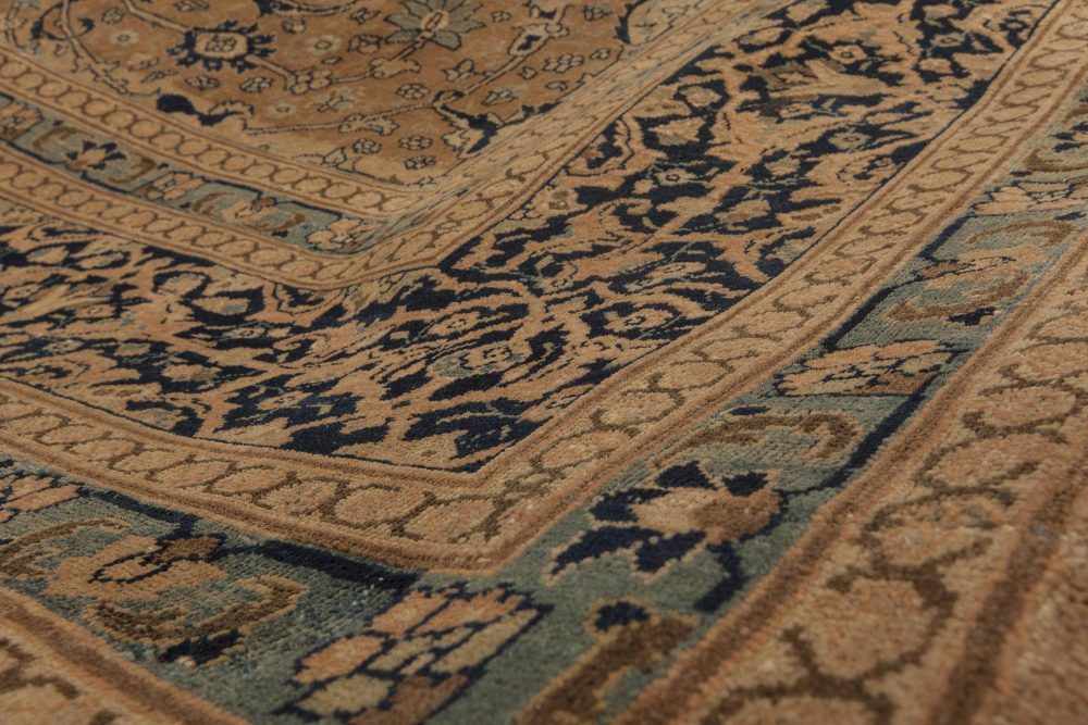 Antique Persian Tabriz Camel Handmade Wool Rug BB4671