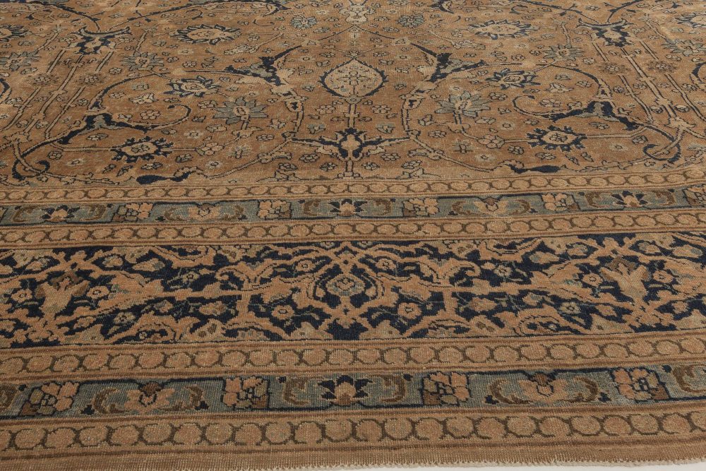 Antique Persian Tabriz Camel Handmade Wool Rug BB4671