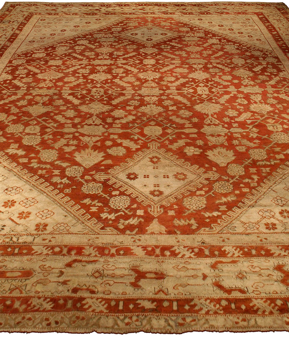 Oversized Vintage Red Turkish Ghiordes handmade wool Carpet BB4288