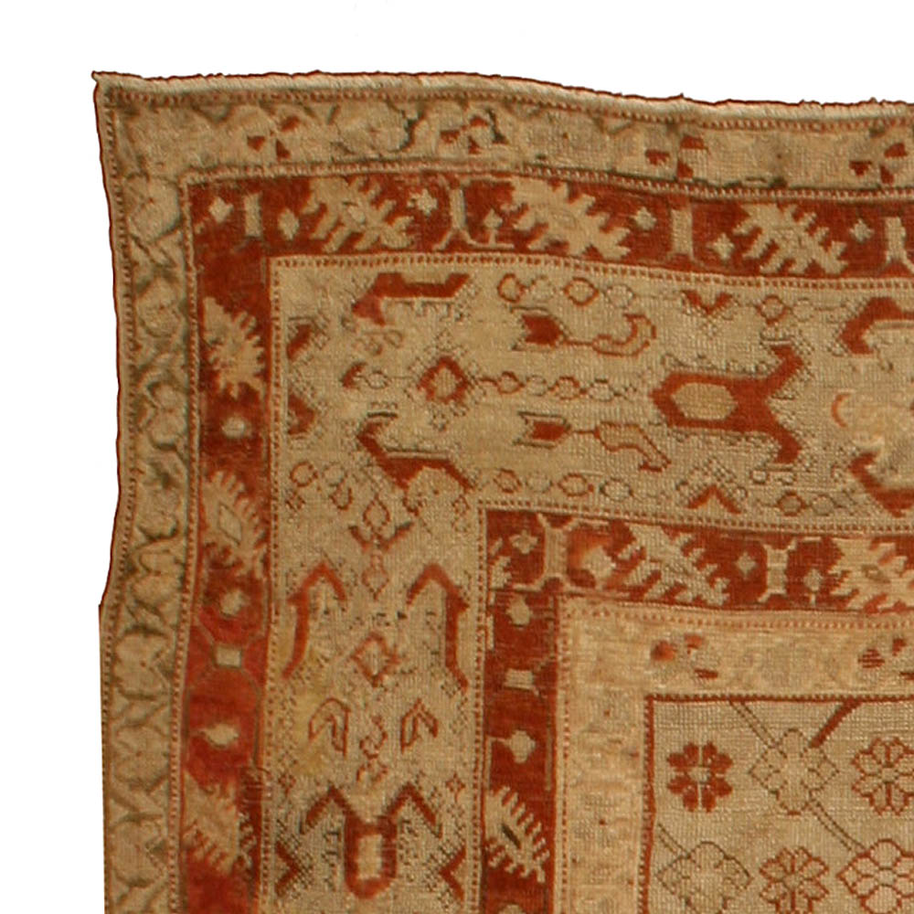 Oversized Vintage Red Turkish Ghiordes handmade wool Carpet BB4288