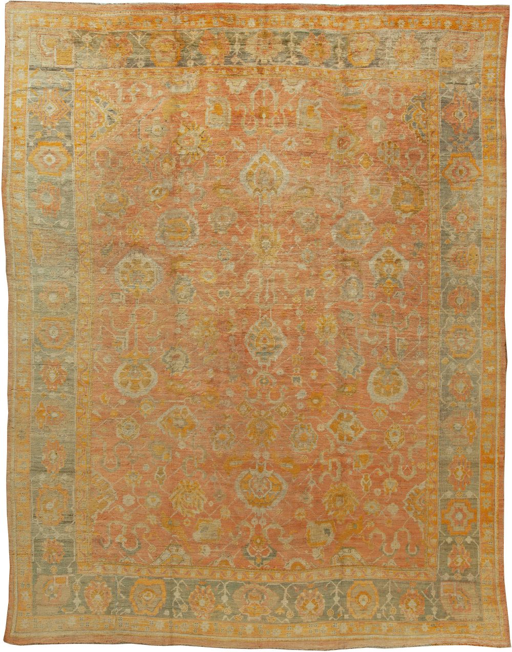 Antique Turkish Oushak Rug BB6102