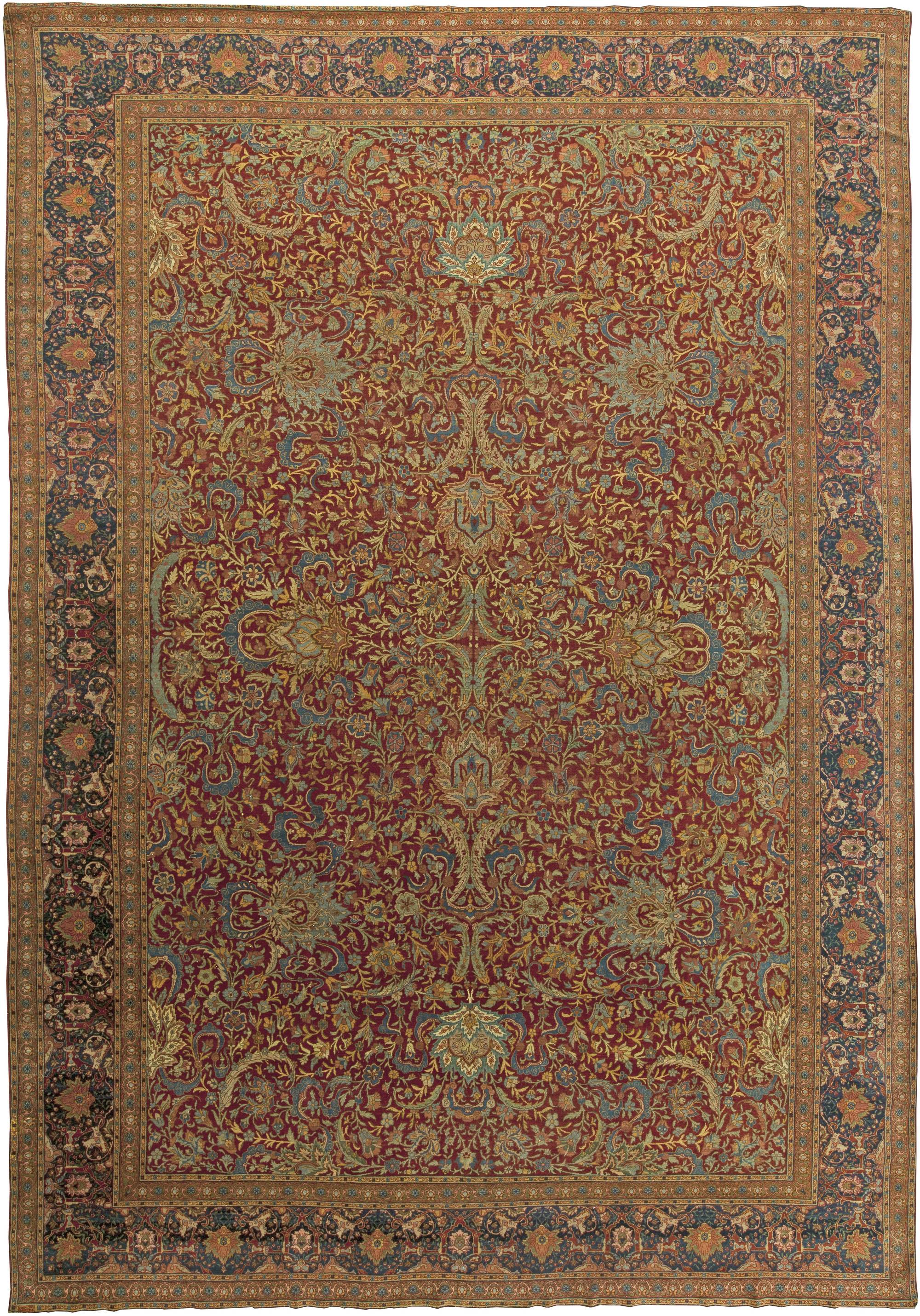 Prost eșarfă poartă Turkish Hereke Antique Floral Red, Green, Blue, Yellow Handmade Wool Rug BB6044 by DLB Prost eșarfă poartă Turkish Hereke Antique Floral Red, Green, Blue, Yellow Handmade Wool Rug BB6044 by DLB