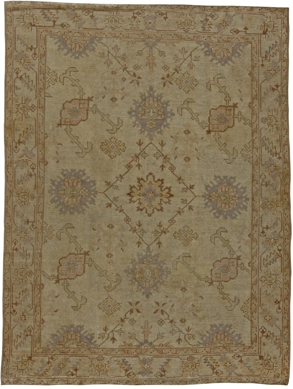 Antique Turkish Oushak Rug BB5503