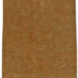 Fine Antique Turkish Oushak Brown Handmde Wool Runner (Size Adjusted) BB5623