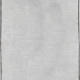 Luminous Hand-Knotted Modern Solid Light Gray Handmade Silk Rug “Argentum” N11343