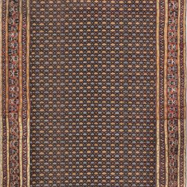 Indian Antique Allover Floral Warm Tan Hand-Knotted Wool Rug – Circa 1920 BB3137