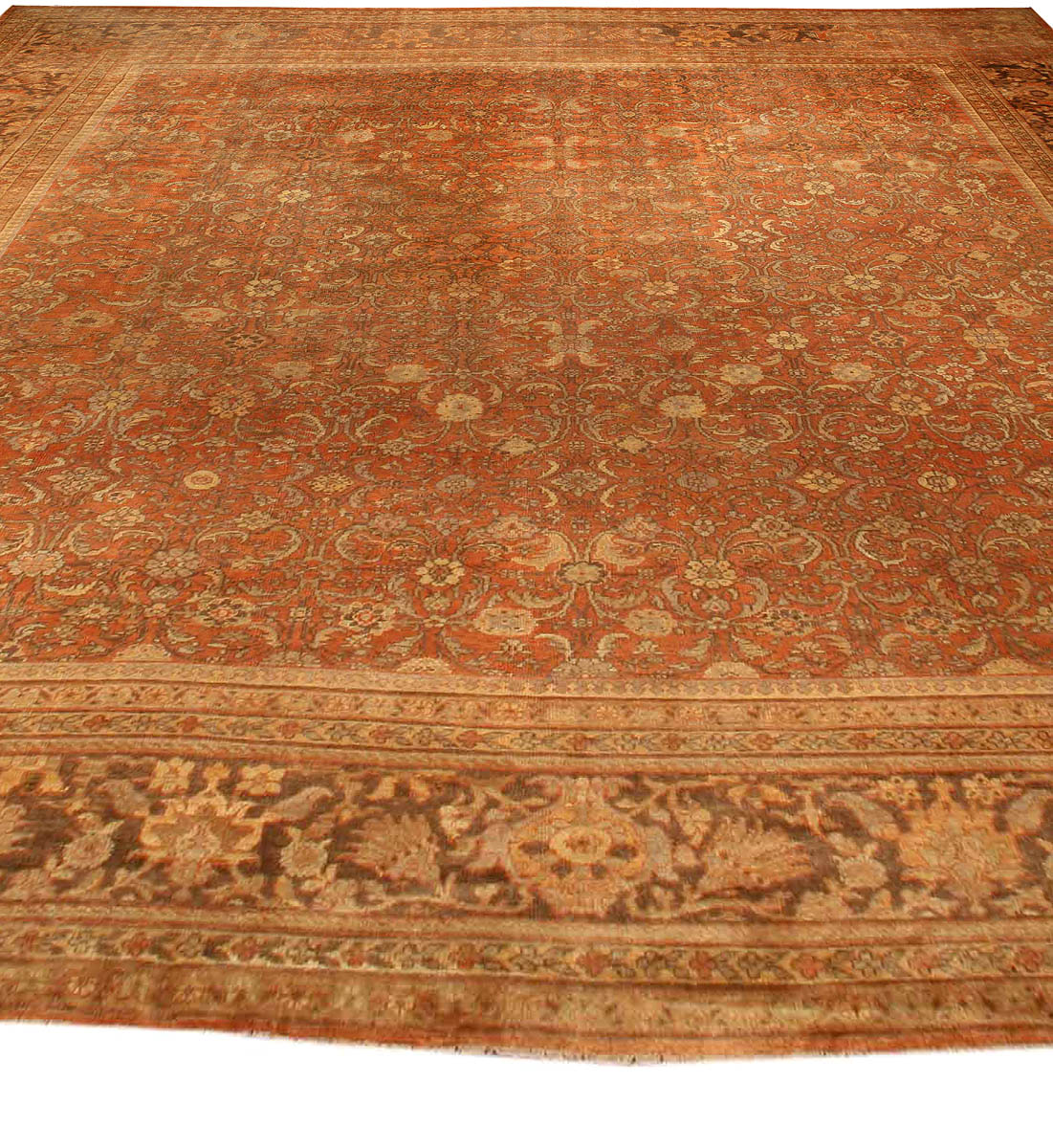 Oversize Antique Persian Sultanabad Handmade Wool Rug (Size Adjusted) BB4167