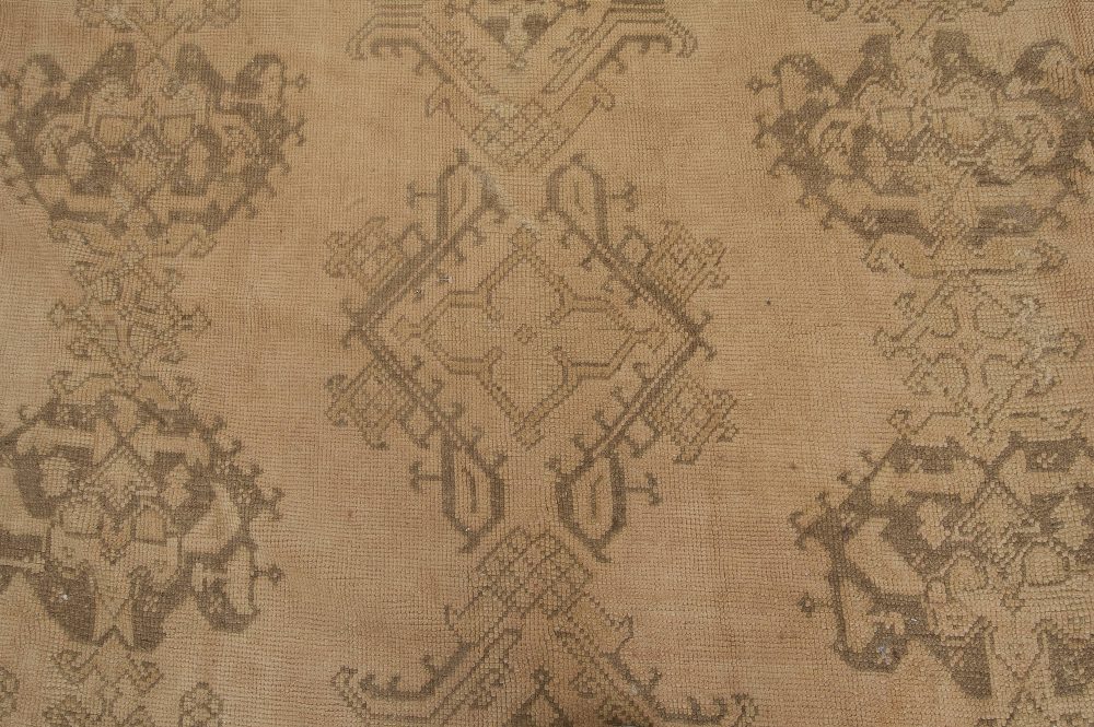 Extra Large Fine Antique Turkish Oushak Handmade Wool Rug BB3313