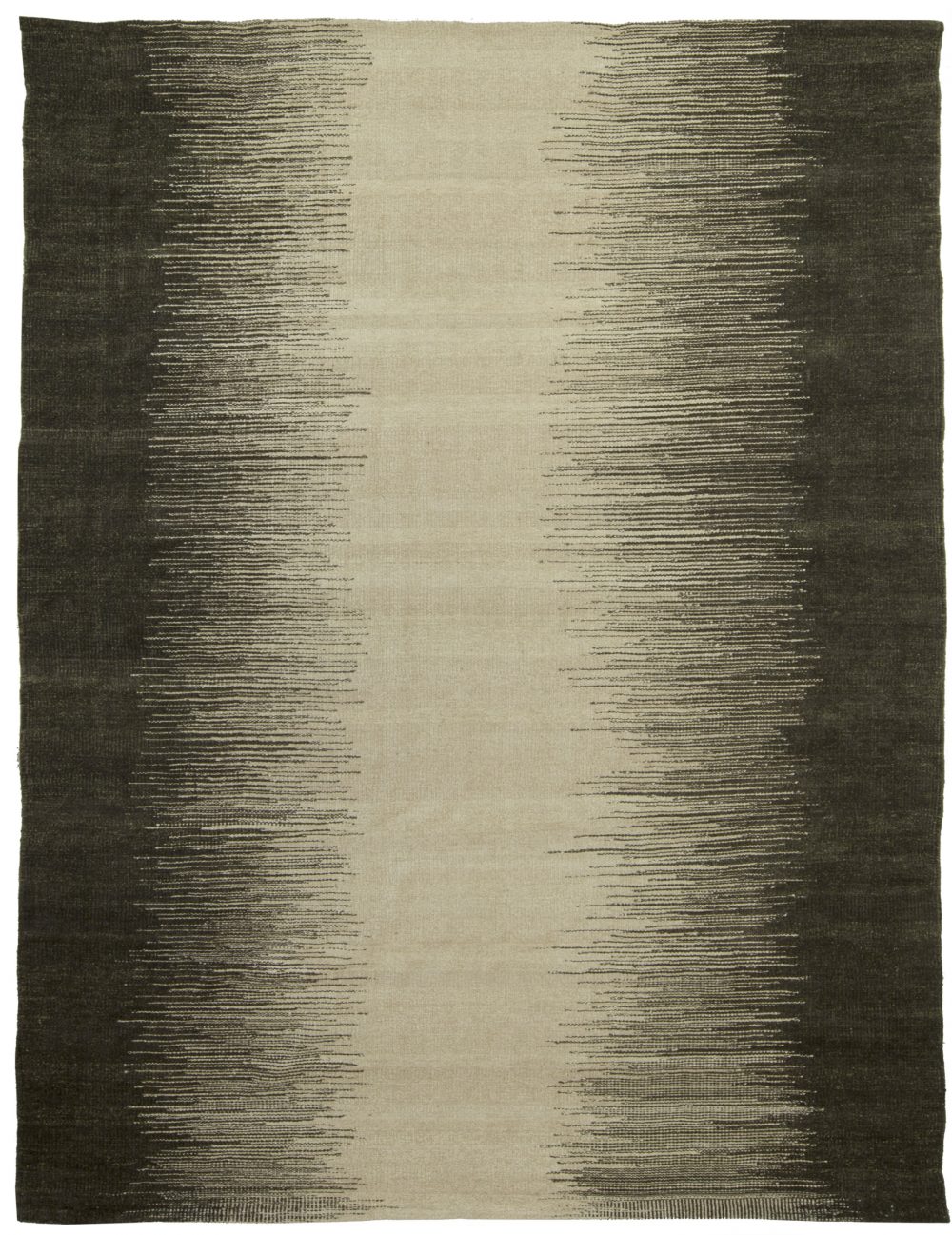 Doris Leslie Blau Collection Forel Black Beige Scandinavian Inspired Rug N10596