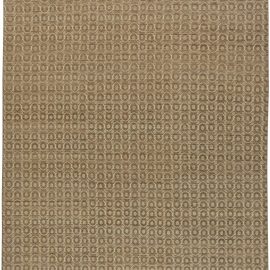Circular Silk Beige & Brown Rug N11060