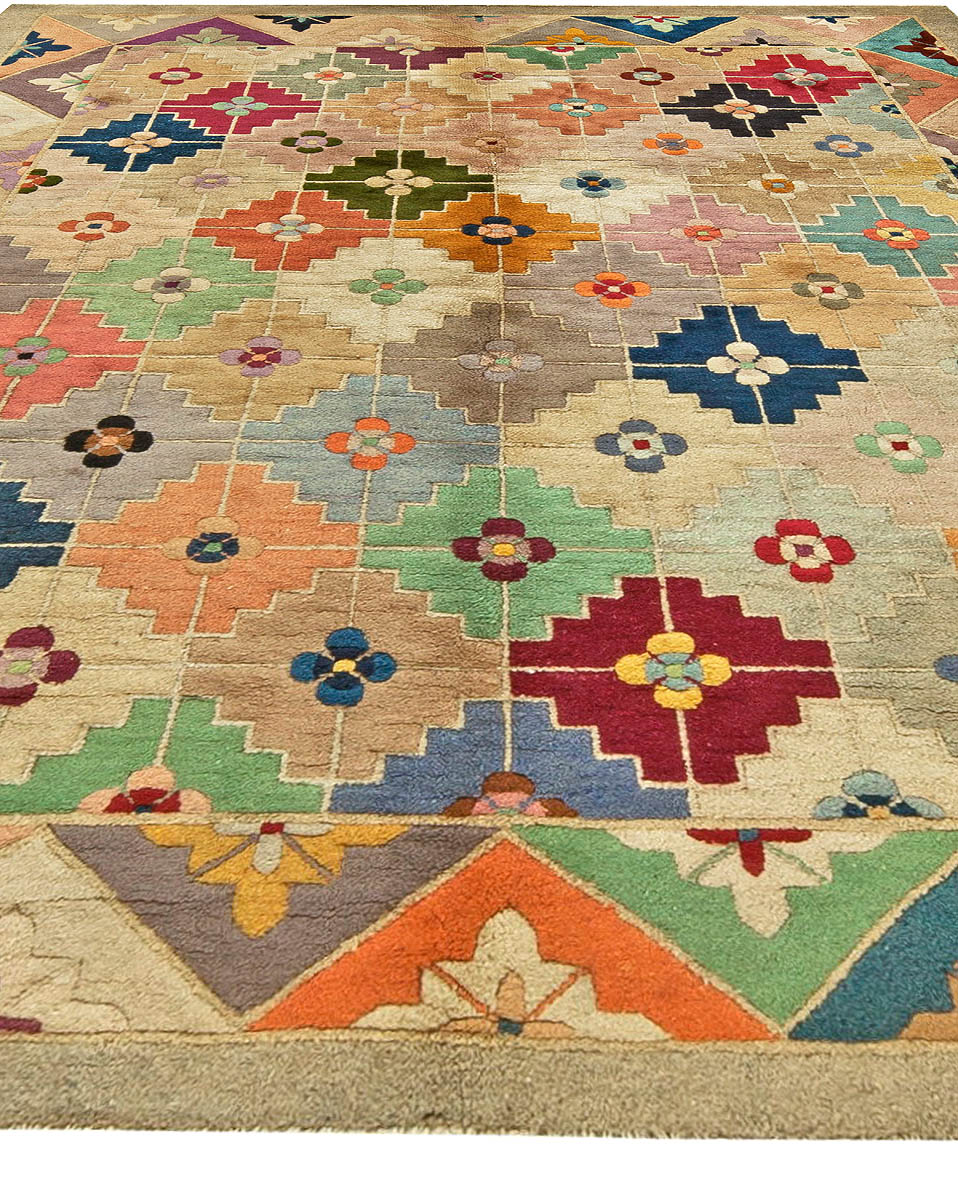 Vintage Chinese Deco Rug BB6037