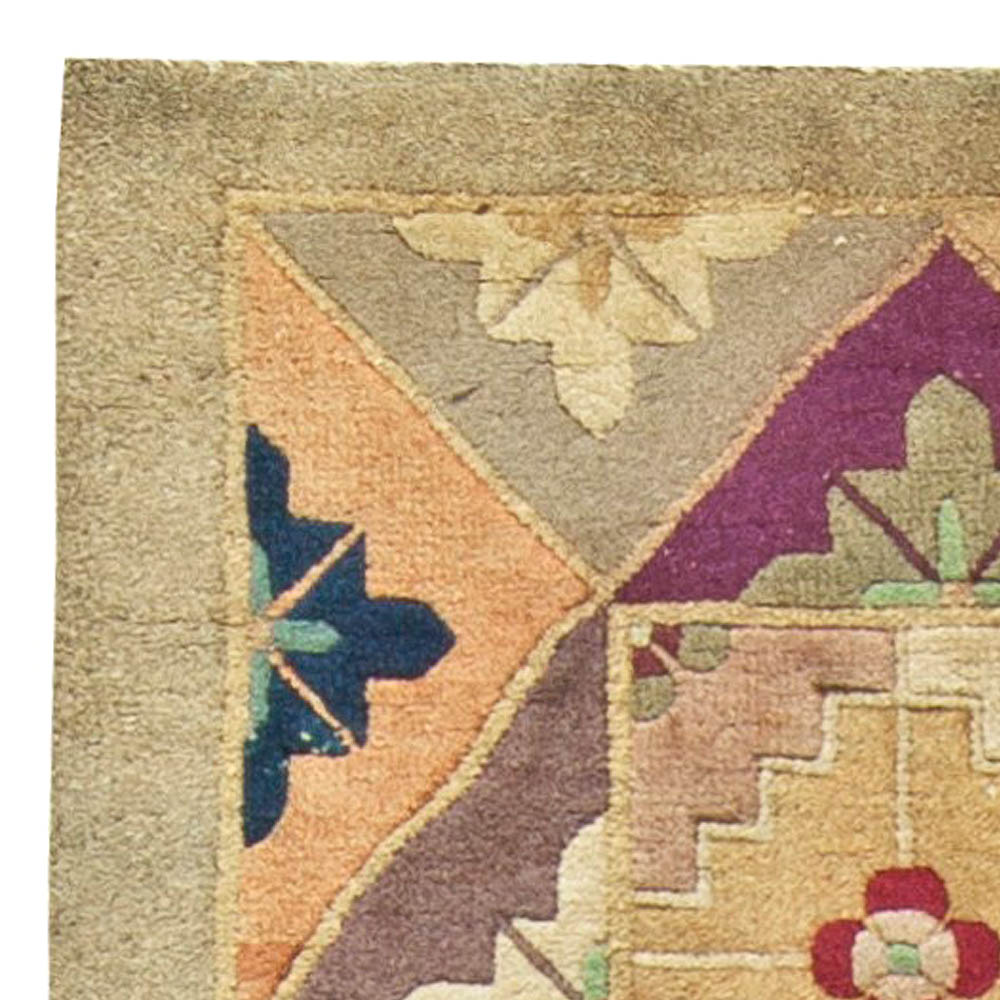 Vintage Chinese Deco Rug BB6037