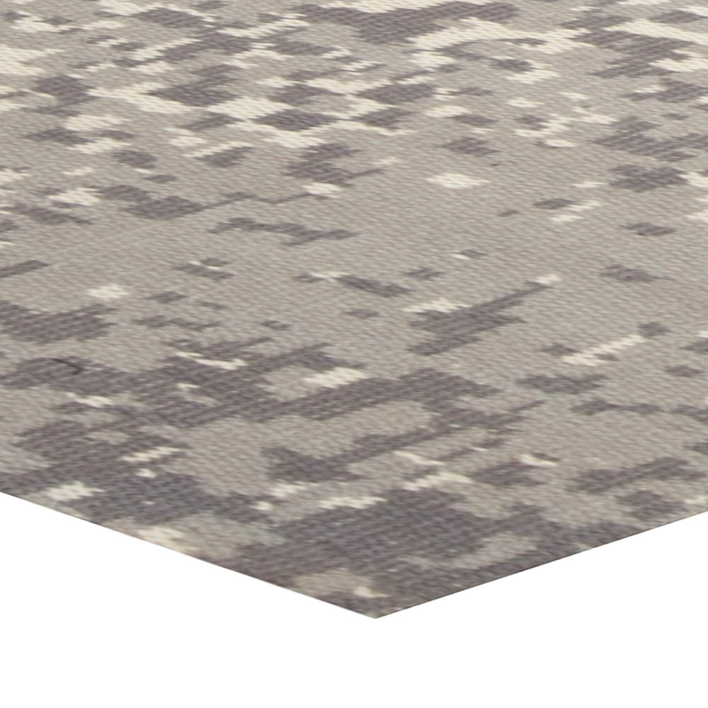 Doris Leslie Blau Collection High-Quality Gray Petra Design Abstract Wool Rug N10234