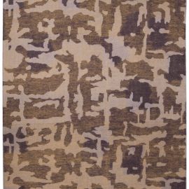 Doris Leslie Blau Collection AK2 Brown and Beige Handmade Wool Rug N10019