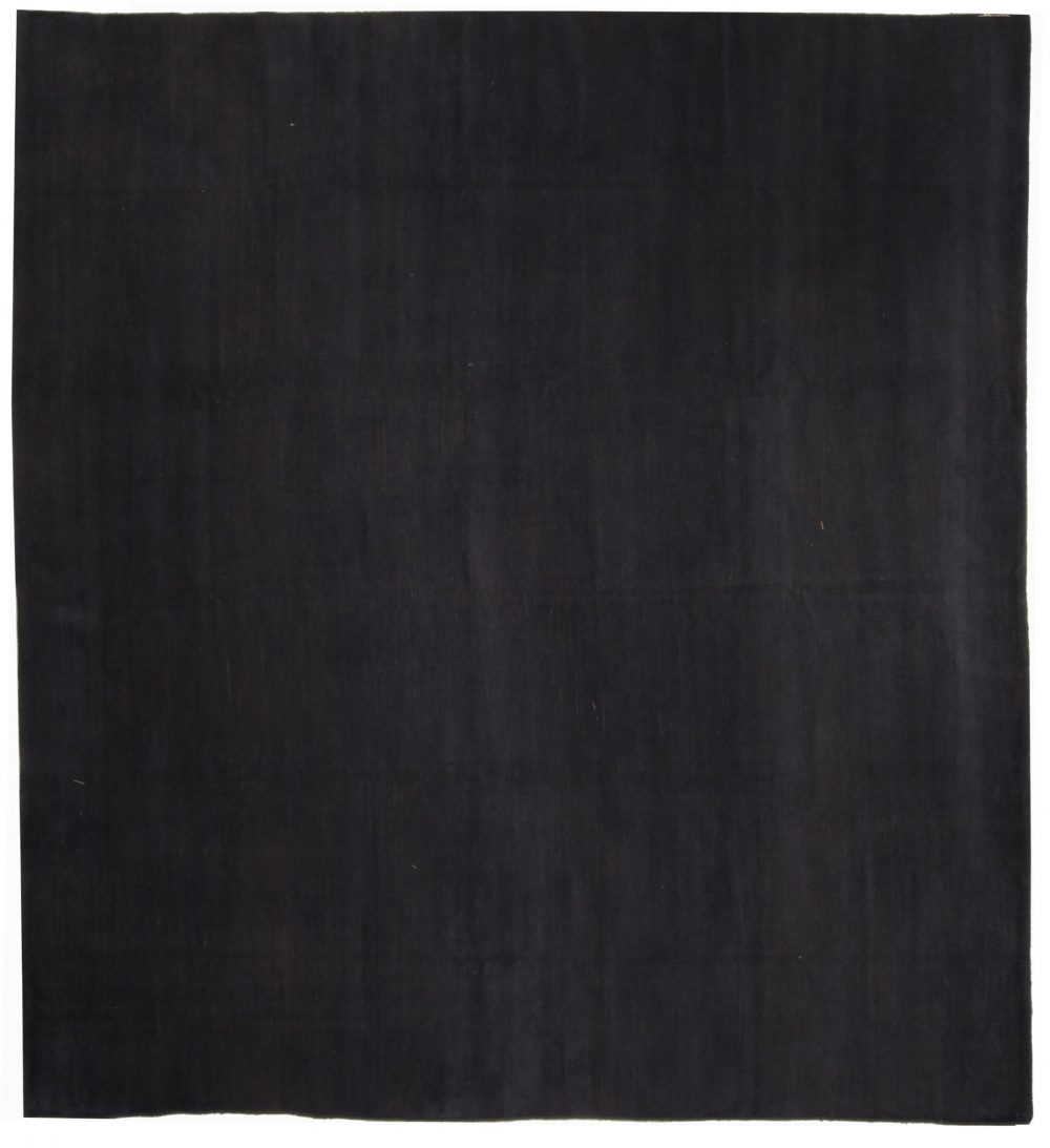 Doris Leslie Blau Collection Contemporary Solid Black Handmade Wool Rug N10357